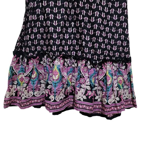 H and M  Black Multicolored Dress Sz  8 - Picture 6 of 10